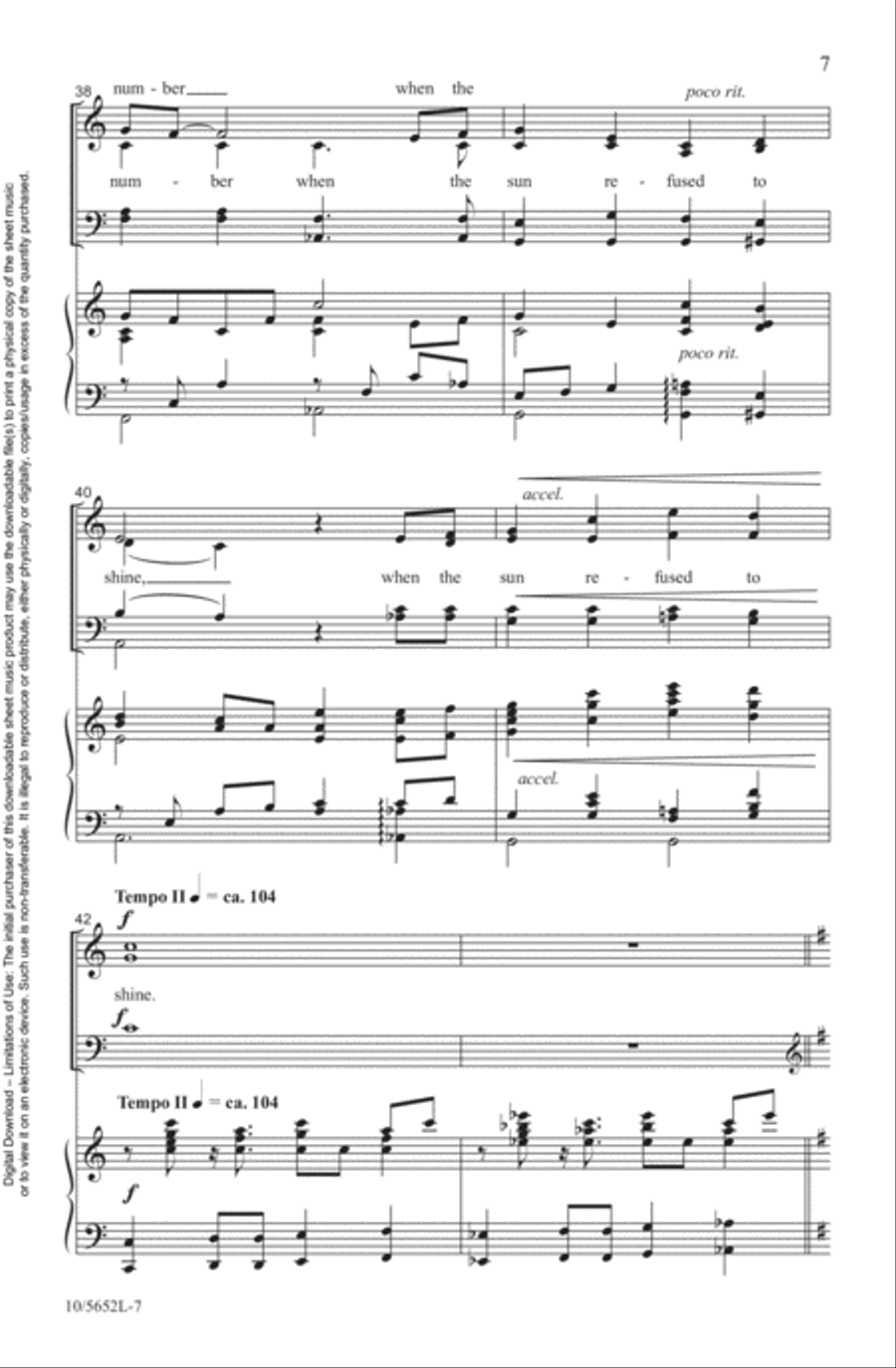 When the Saints Go Marching In 4-Part scores gallery preview page 7