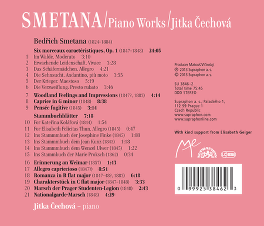 Volume 6: Smetana Piano Works