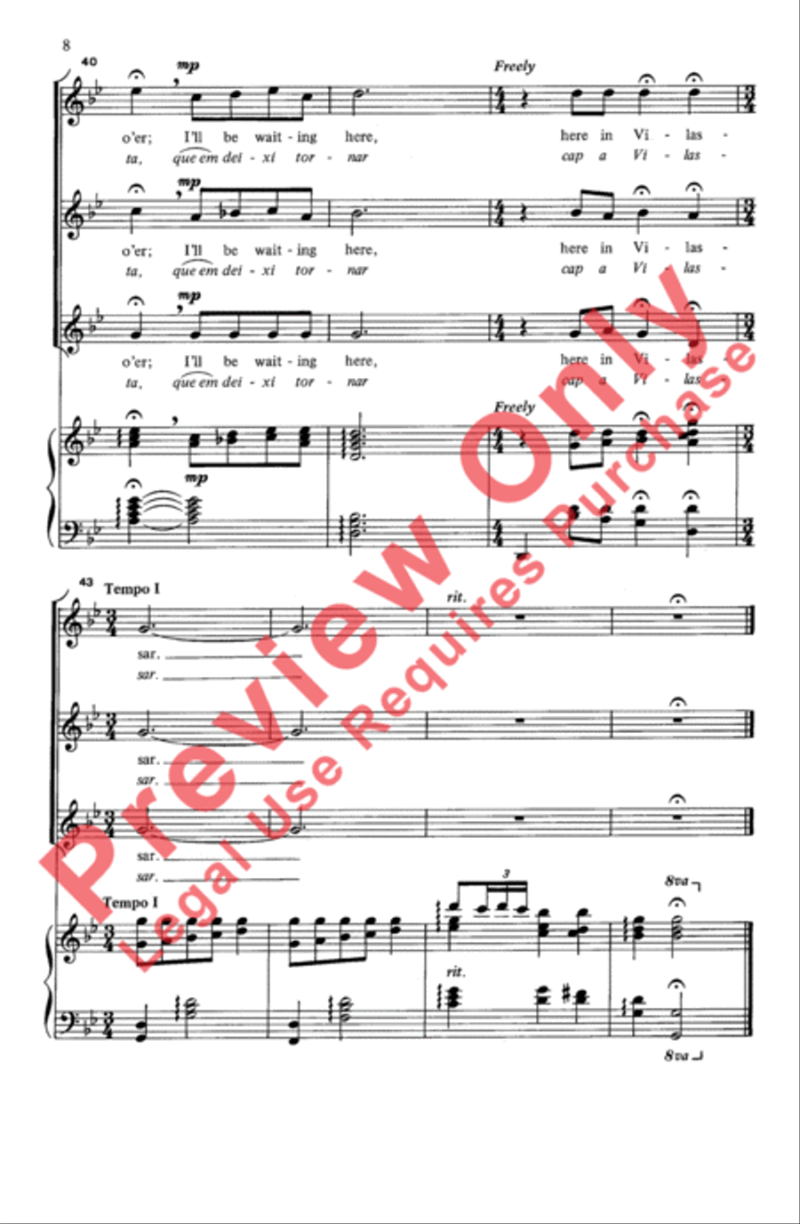 Farewell, Lad Women's Choir scores gallery preview page 8