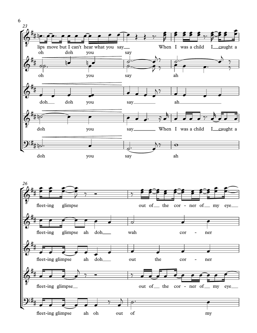 Comfortably Numb 4-Part scores gallery preview page 6