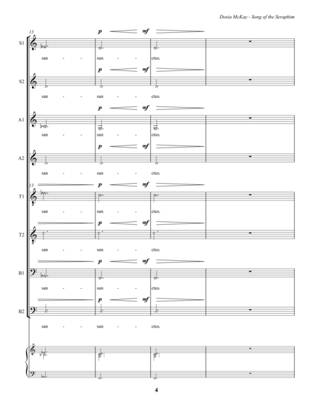 Song of the Seraphim for SATB Chorus a Cappella image number null