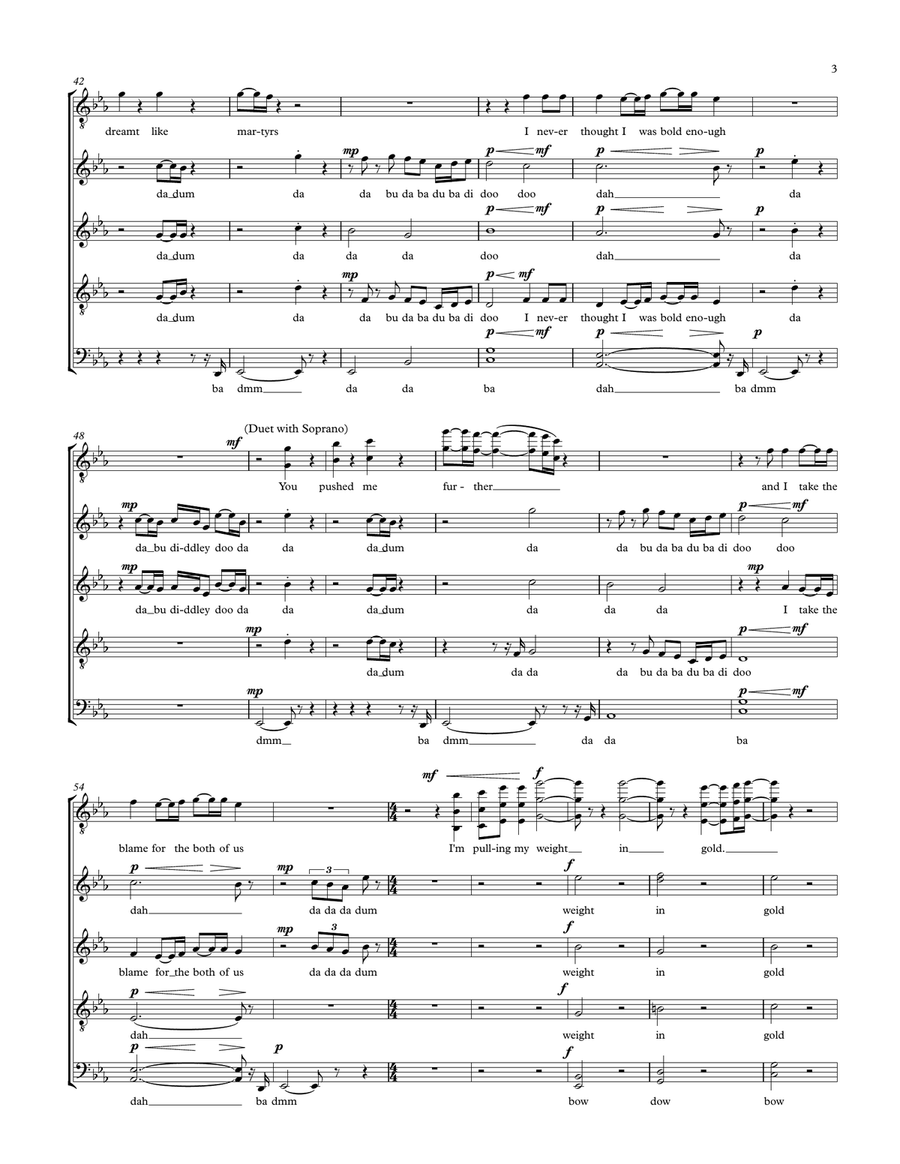 Weight In Gold 4-Part scores gallery preview page 3