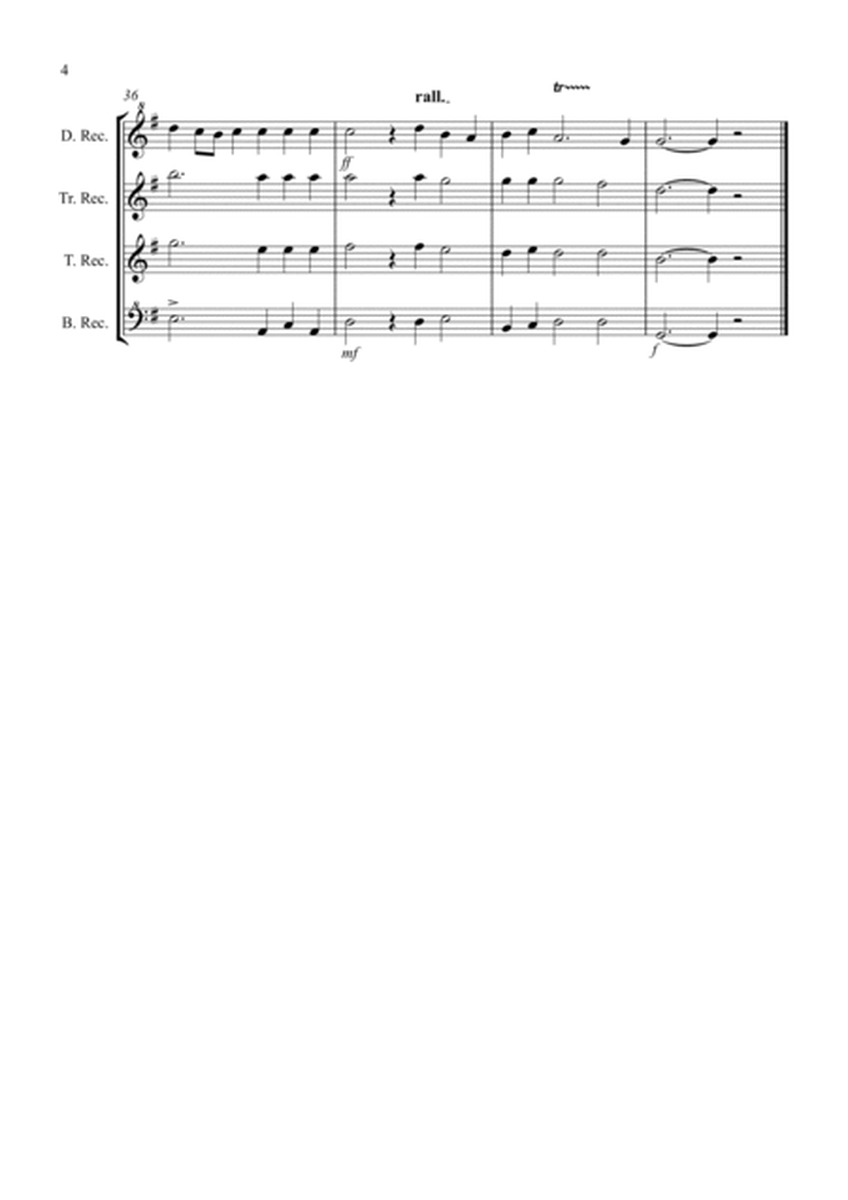 Hornpipe from Handel's Water Music for Recorder Quartet image number null
