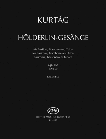Hölderlin Gesänge op 35 HEFT 1 Op.35a