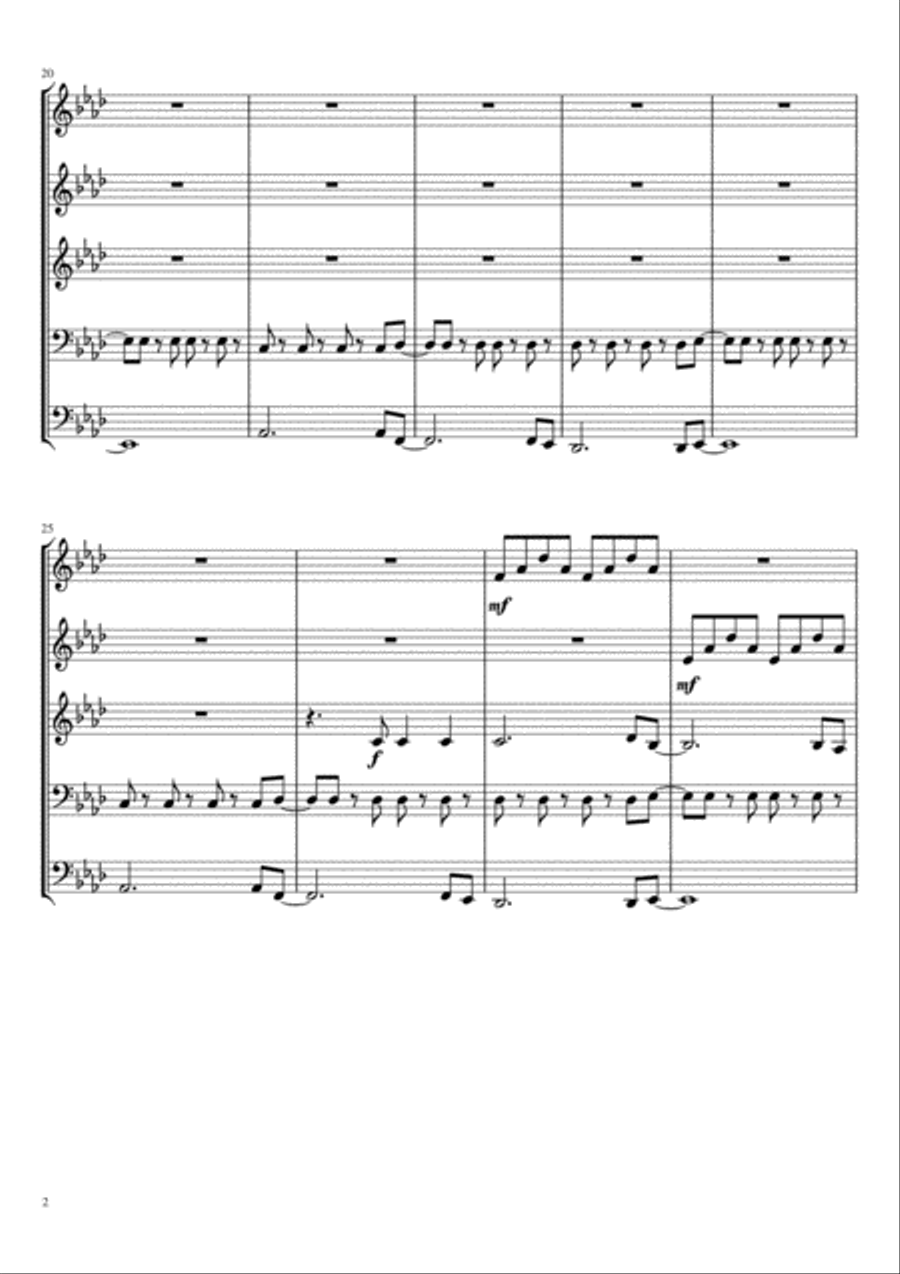 Viva La Vida Brass Ensemble scores gallery preview page 3