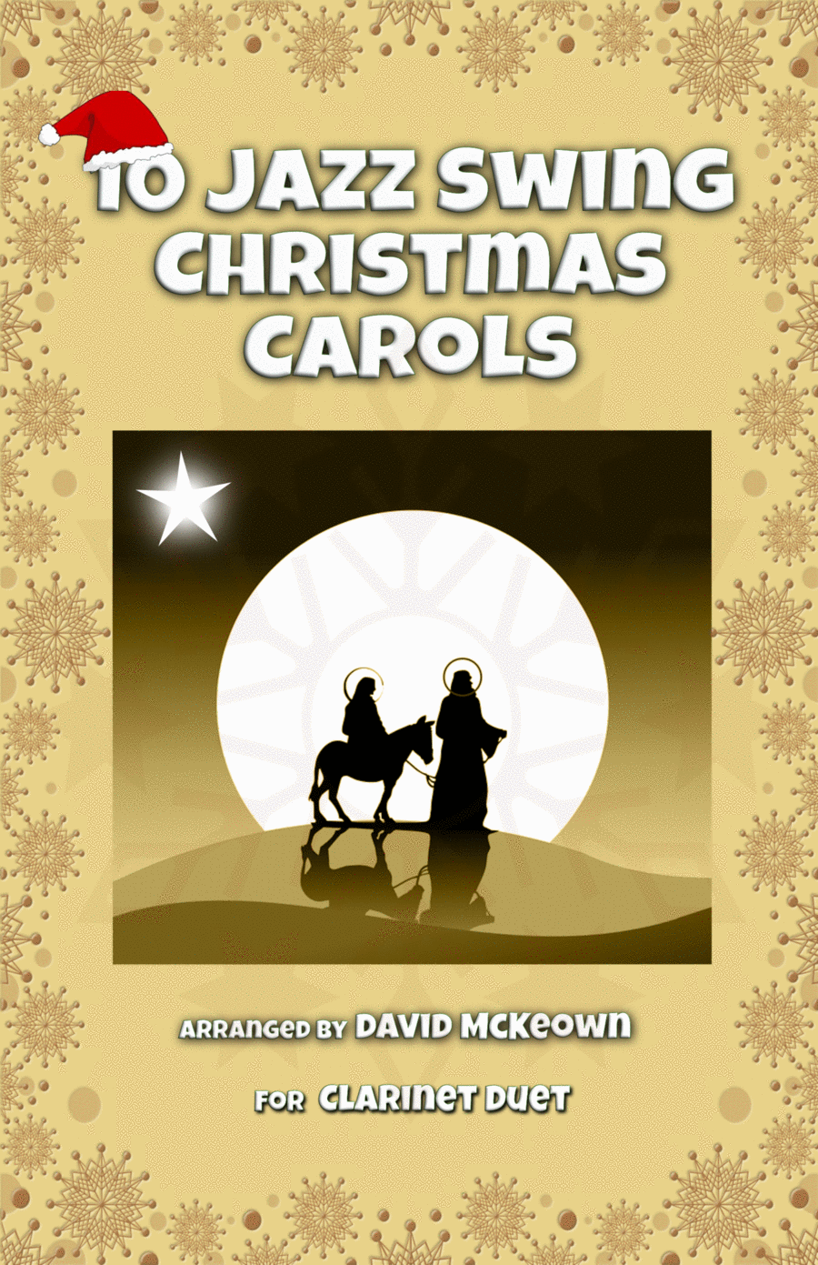 Book cover for 10 Jazz Swing Carols for Clarinet Duet