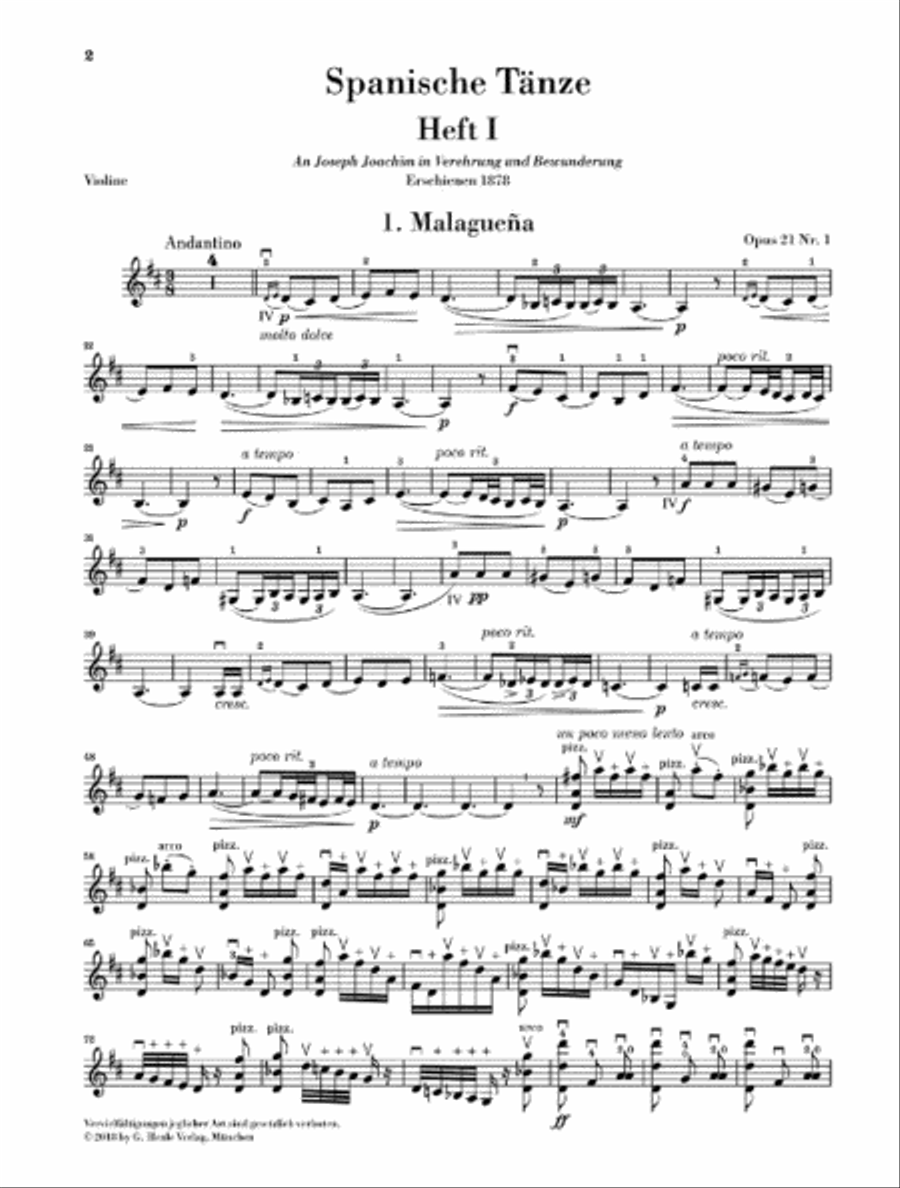 Spanish Dances Violin Solo scores gallery preview page 7