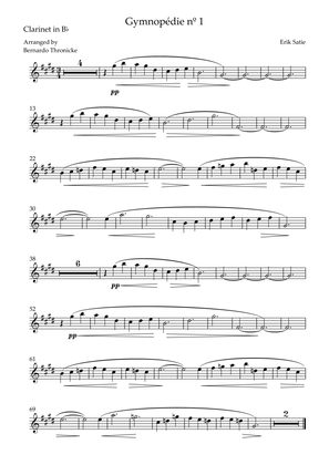 Gymnopédie nº 1 - For Clarinet in Bb