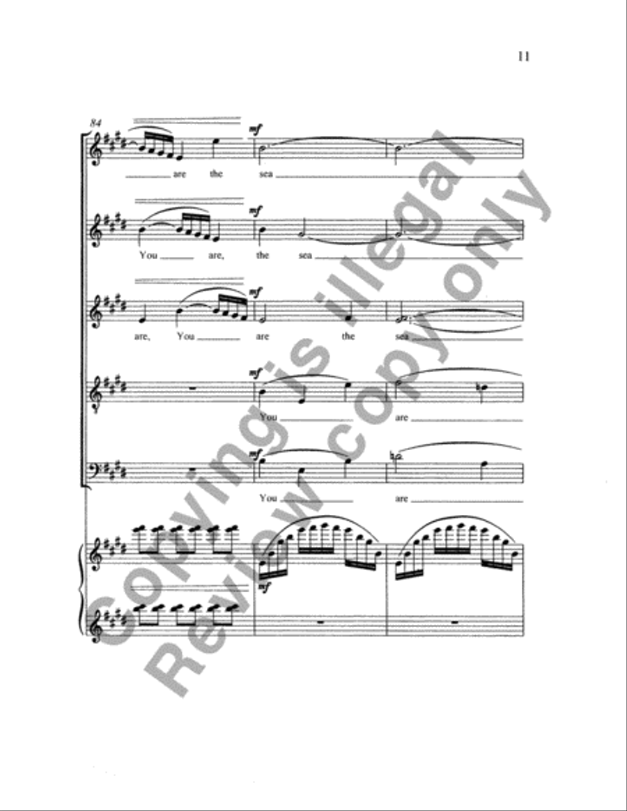 I Will Be Earth (Choral Score) SSATB scores gallery preview page 12