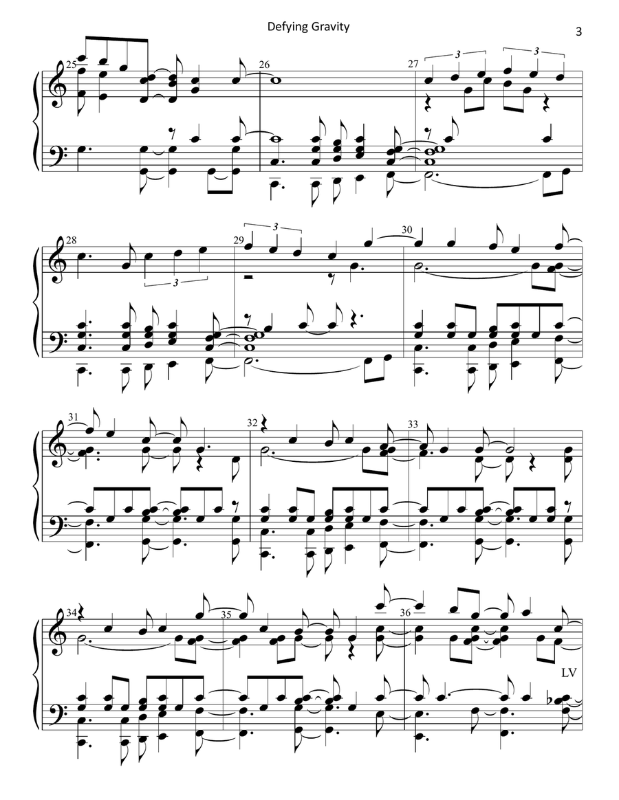 Defying Gravity Handbell Choir scores gallery preview page 3