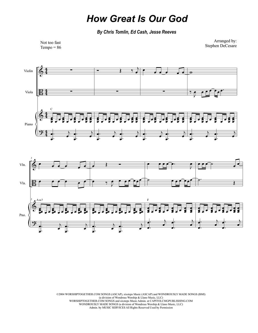 How Great Is Our God How Great Is Our God String Duet scores gallery preview page 1