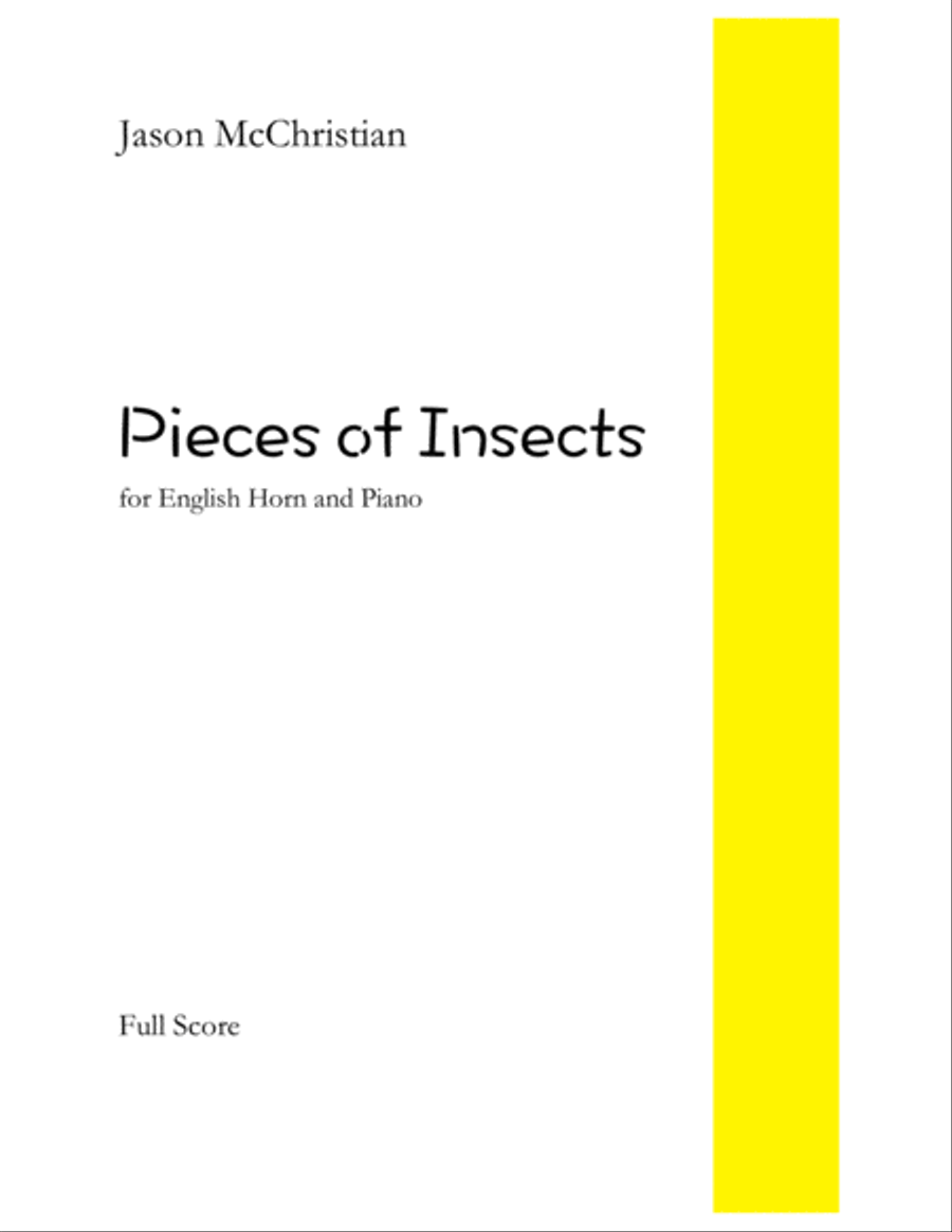 Pieces of Insects - for English Horn and Piano English Horn scores gallery preview page 1