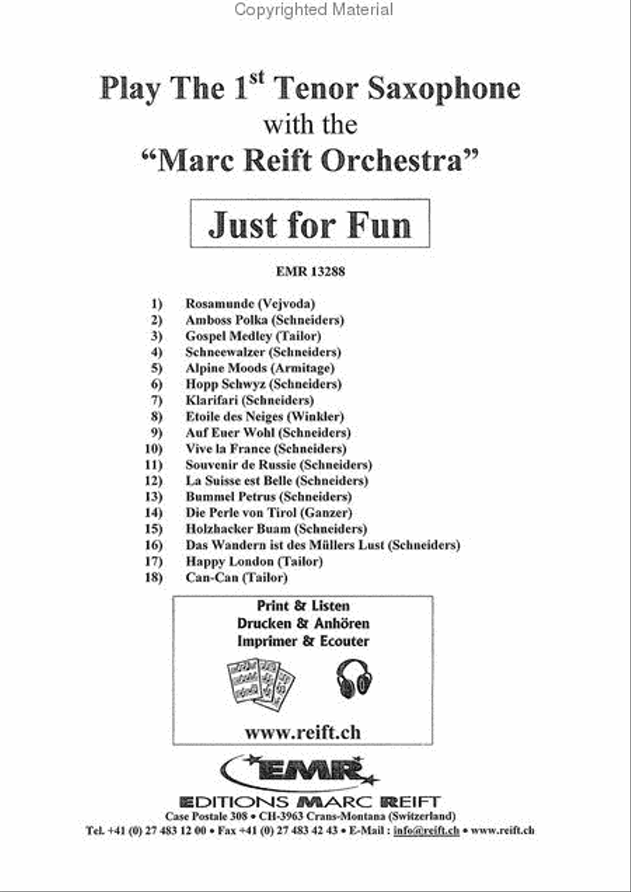 Play The 1st Tenor Saxophone With The Marc Reift Orchestra Concert Band scores gallery preview page 2