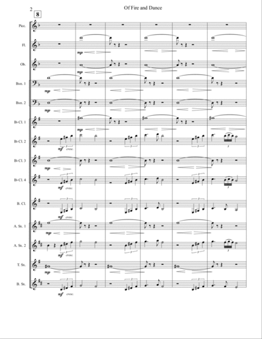Of Fire and Dance Woodwind Ensemble scores gallery preview page 2