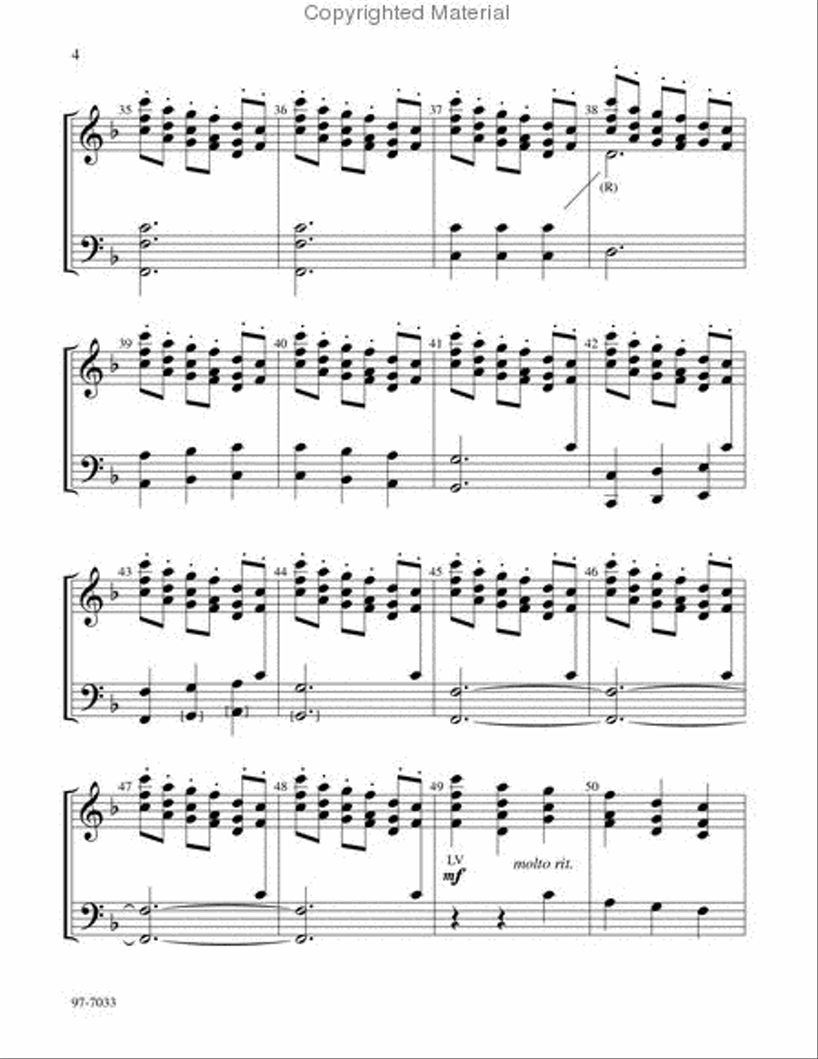 Praise to the Lord, the Almighty (Stephenson) Handbell Choir scores gallery preview page 3