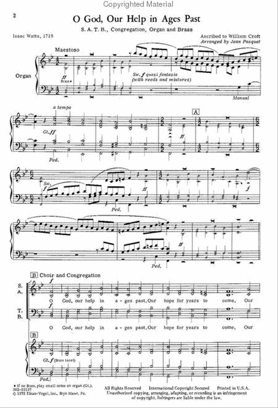 O God, Our Help in Ages Past Choir scores gallery preview page 2