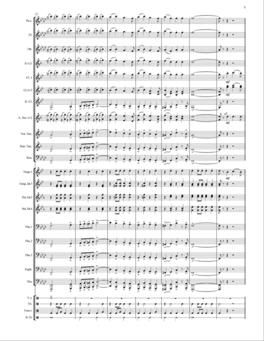The Fight Song of Wossamotta U Concert Band scores gallery preview page 5