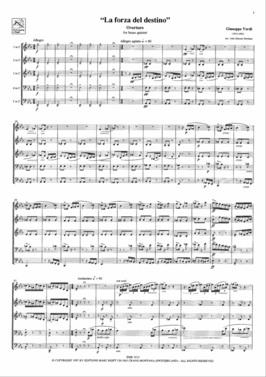La Forza Del Destino Brass Ensemble scores gallery preview page 4