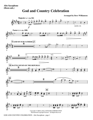 God And Country Celebration (Medley) - Tenor Sax (Trombone 2 sub)