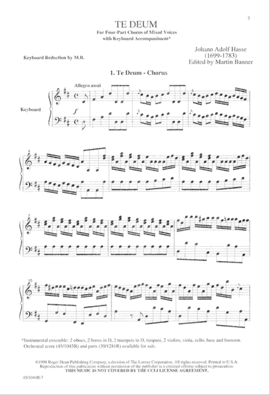 Te Deum Choral Score Te Deum Choral Score 4-Part scores gallery preview page 9