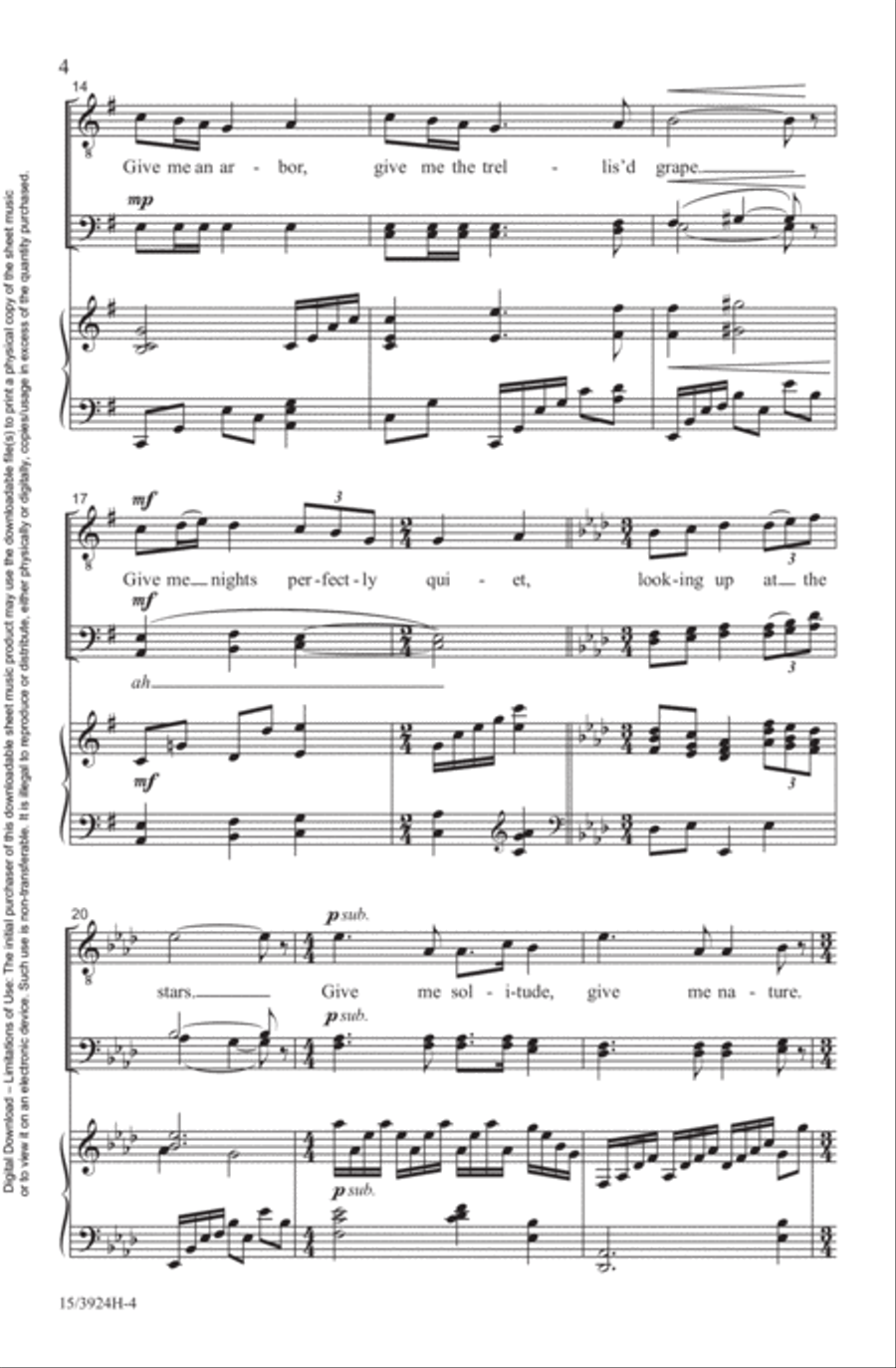 Give Me the Splendid Silent Sun TTB scores gallery preview page 4