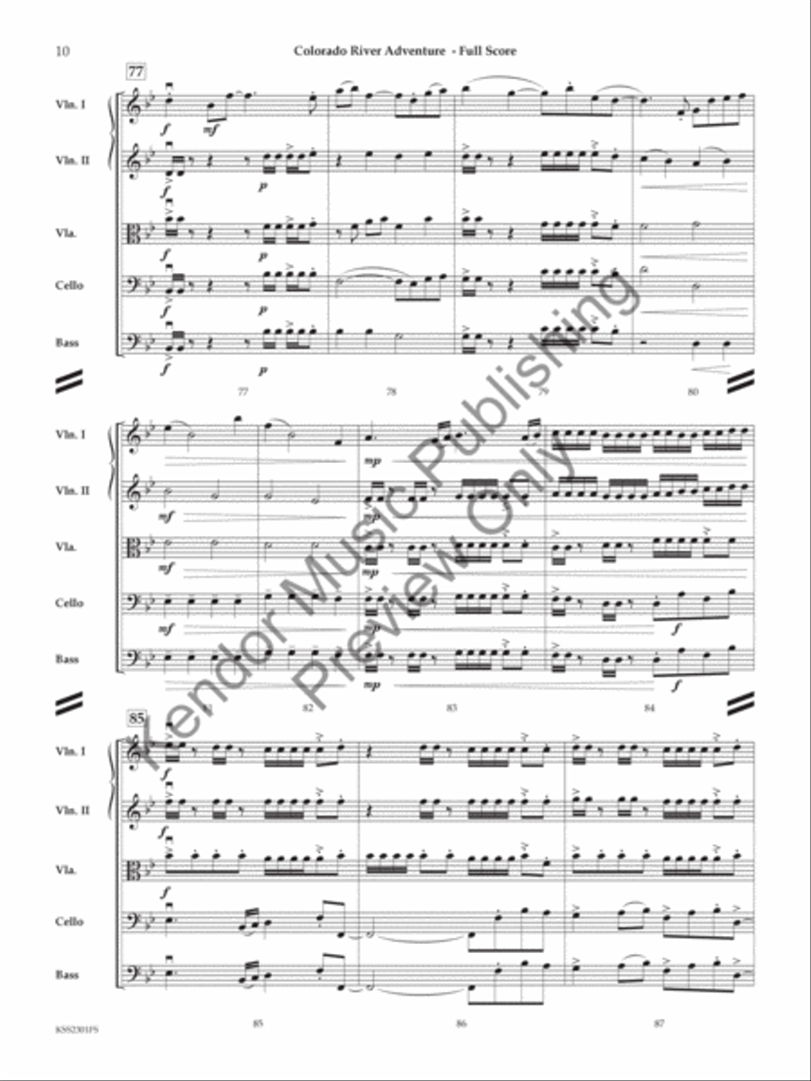 Colorado River Adventure Colorado River Adventure String Orchestra scores gallery preview page 11