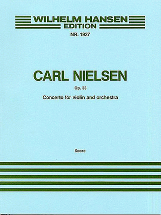 Book cover for Concerto for Violin and Orchestra Op. 33