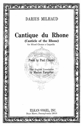 Book cover for Cantique Du Rhone