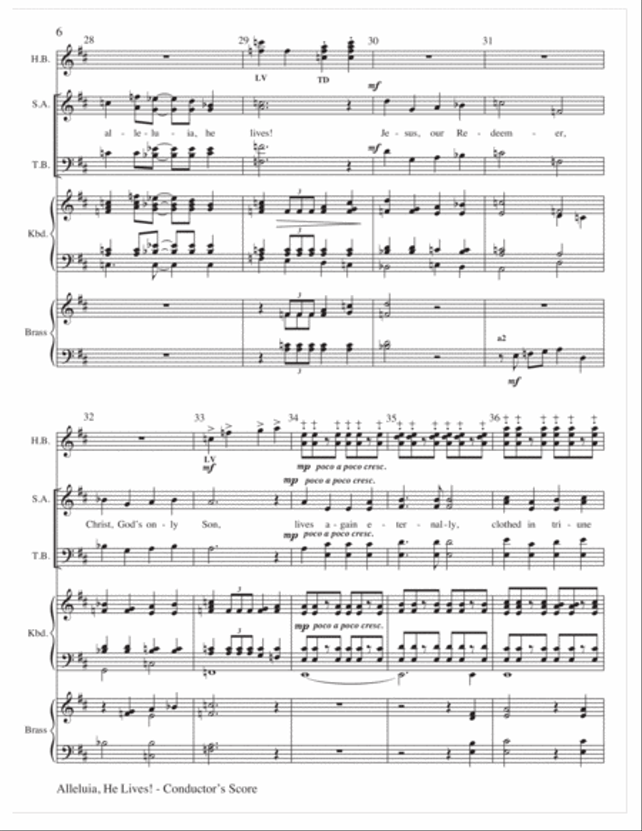 Alleluia, He Lives! Alleluia, He Lives! Handbell Choir scores gallery preview page 6