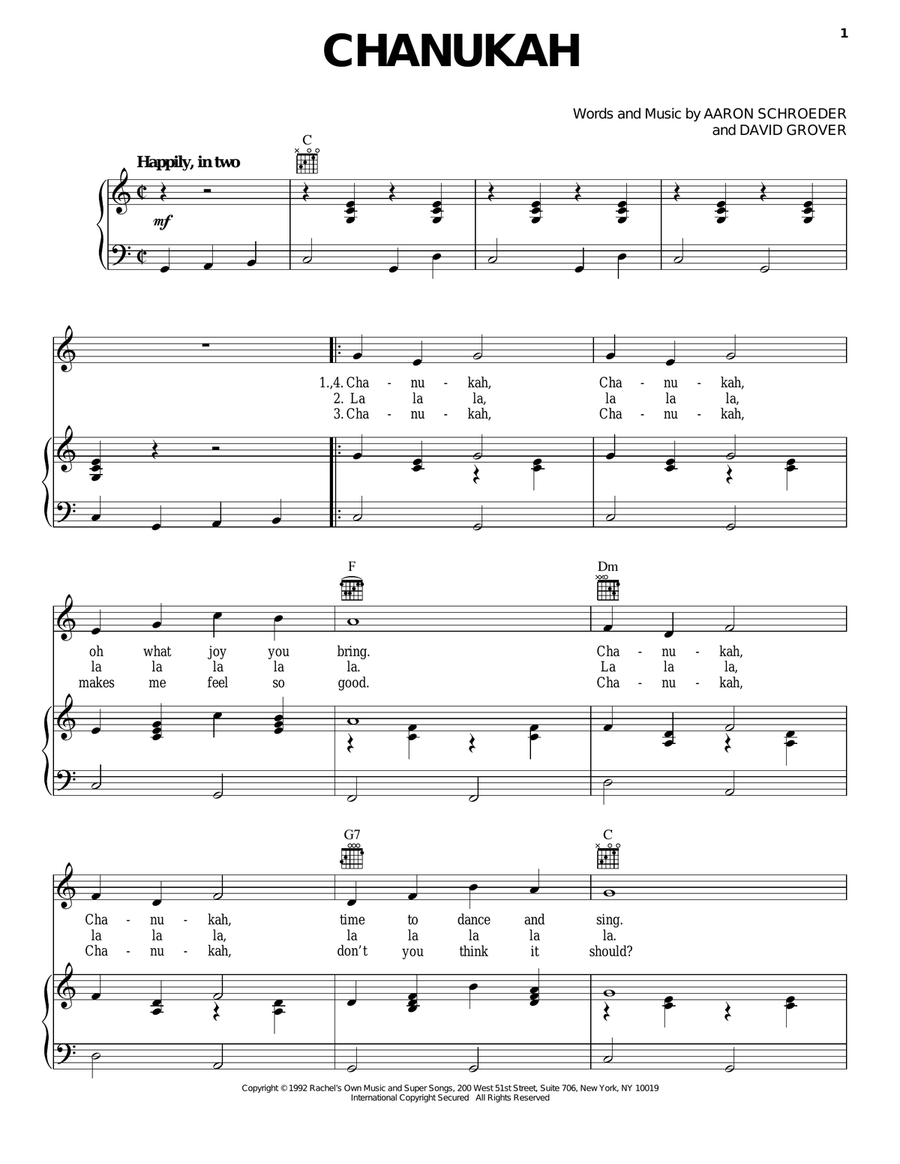 Chanukah Guitar scores gallery preview page 1