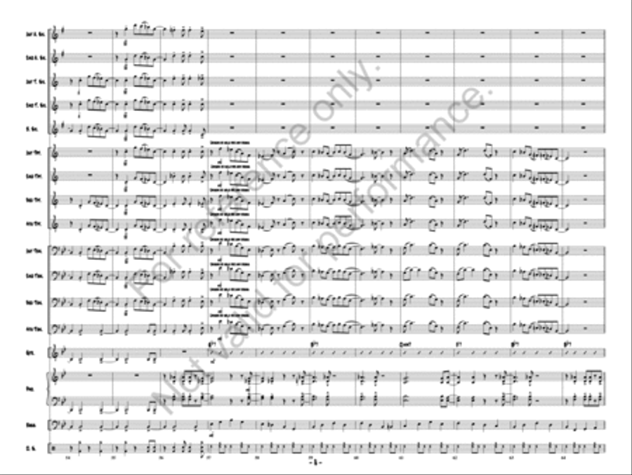 The Answer Is In The Blues! Jazz Ensemble scores gallery preview page 7