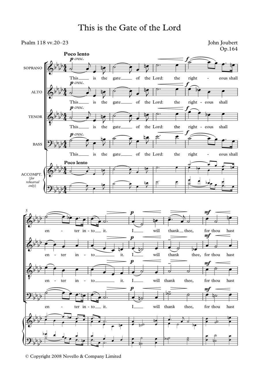 This Is The Gate Of The Lord Choir scores gallery preview page 1