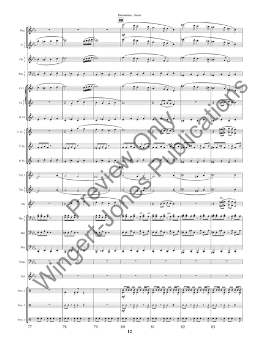 Detonation (Score) Concert Band scores gallery preview page 15