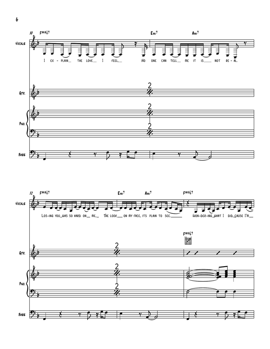 Missing You Jazz Ensemble scores gallery preview page 6