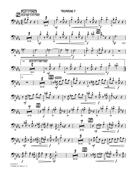 A Waltz for Patrice - Trombone 3