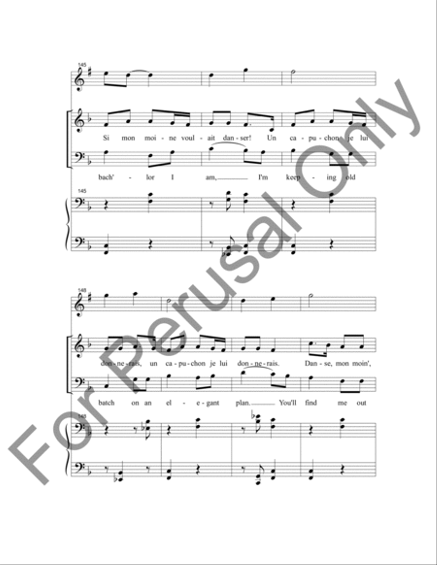 Deux Chansons Canadiennes 4-Part scores gallery preview page 12