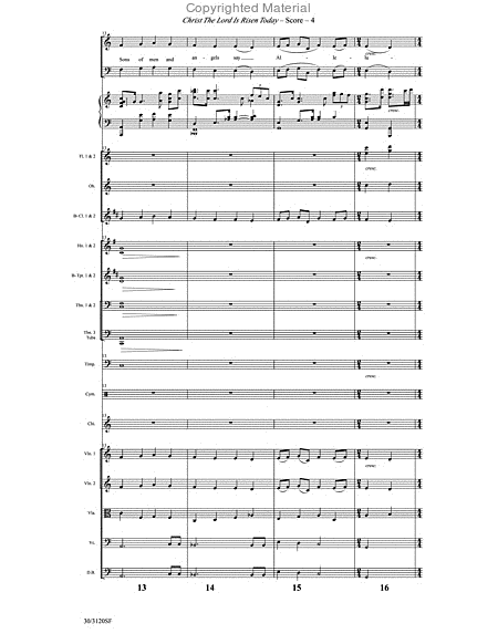 Christ the Lord Is Risen Today! - Orchestral Score and Parts image number null
