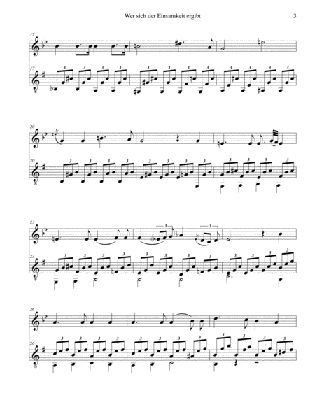 Wer sich der Einsamkeit ergibt from Gesänge des Harfners arranged for oboe d'amore and guitar image number null