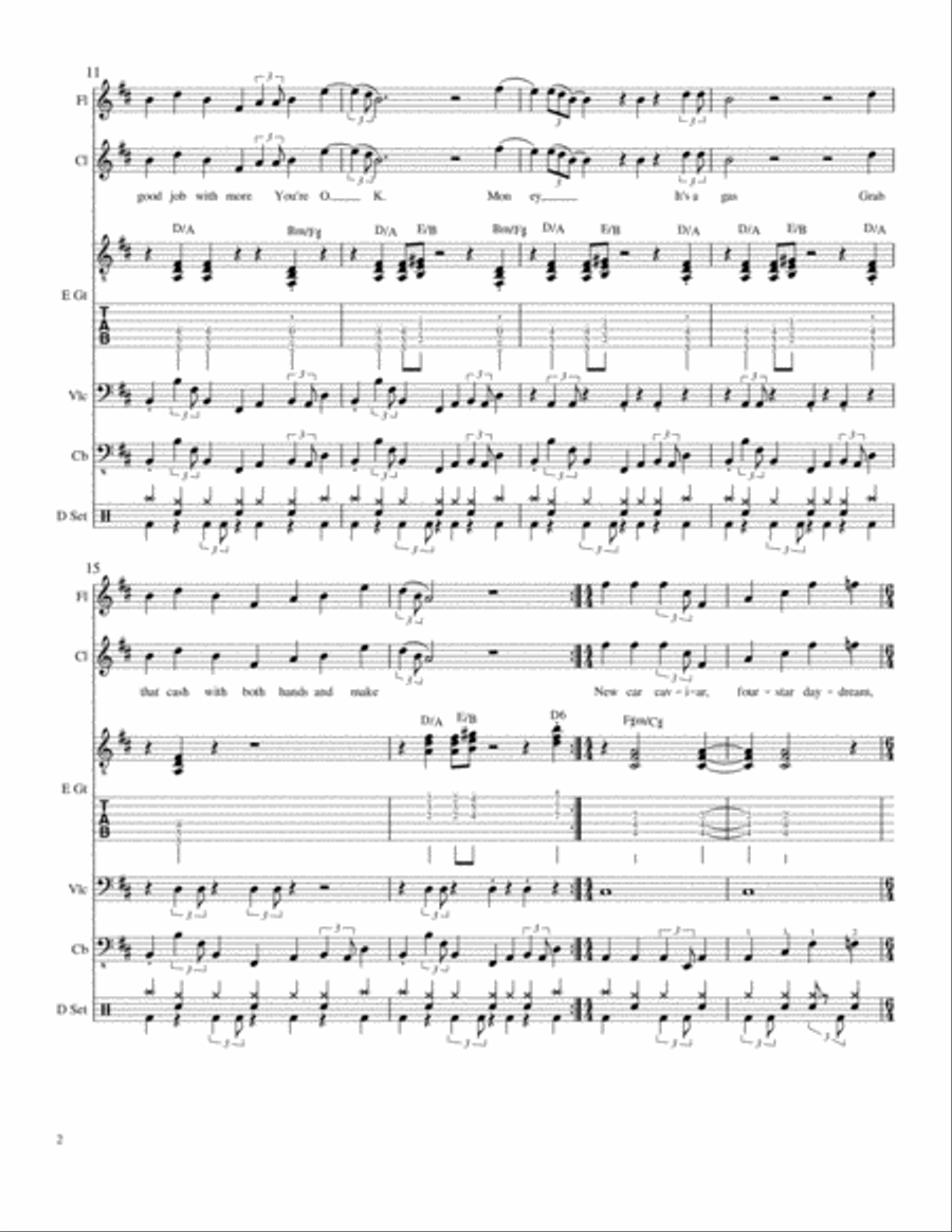 Money Large Ensemble scores gallery preview page 2