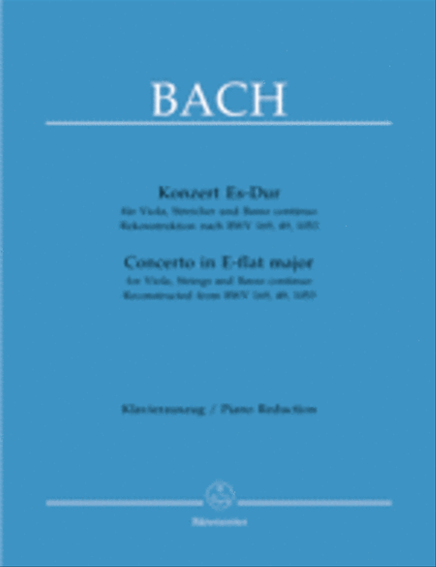 Concerto for Viola, Strings and Basso continuo E flat major String Orchestra scores gallery preview page 1