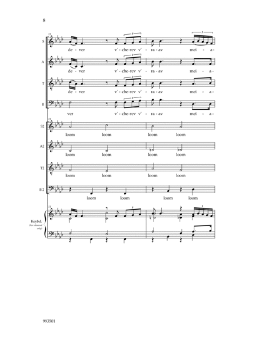 Avinu Malkeinu SSAATTBB scores gallery preview page 6