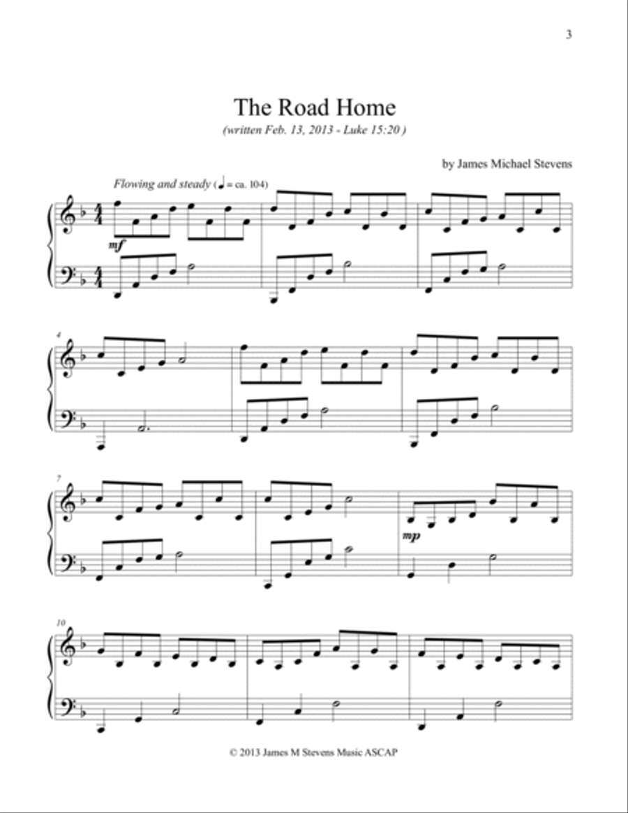The Road Home Piano Solo scores gallery preview page 3