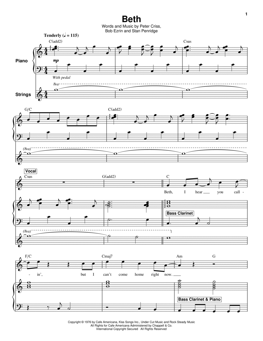 Beth Piano scores gallery preview page 1