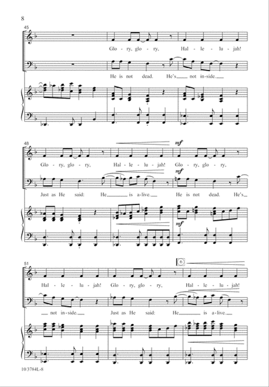 Glory, Glory, Glory! 4-Part scores gallery preview page 8