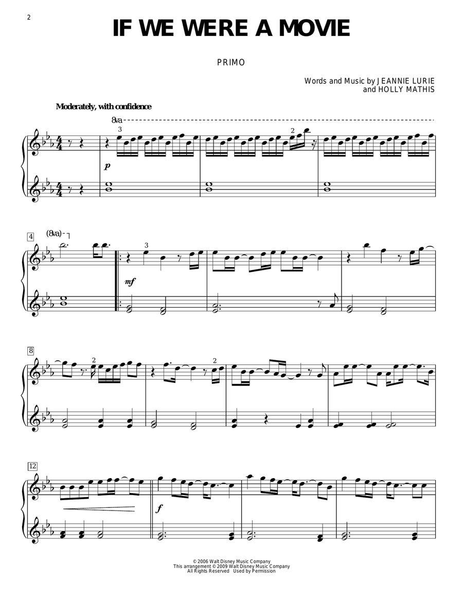 If We Were A Movie If We Were A Movie Piano Duet scores gallery preview page 2