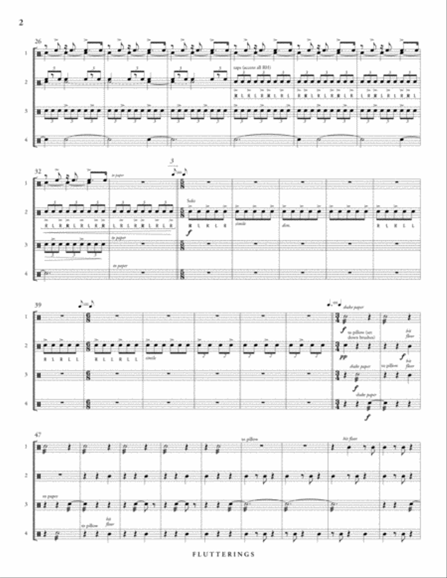 Flutterings Flutterings Percussion Ensemble scores gallery preview page 6