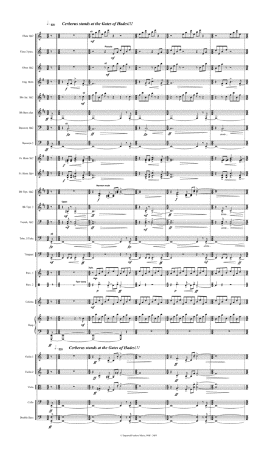 Pluto ... Lord of the Underworld (2005) for large orchestra Small Ensemble scores gallery preview page 3