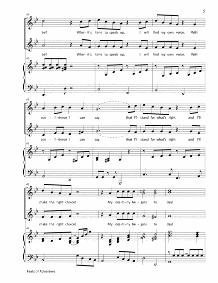 Feats of Adventure (2-Part Mixed and piano) 8 pages image number null