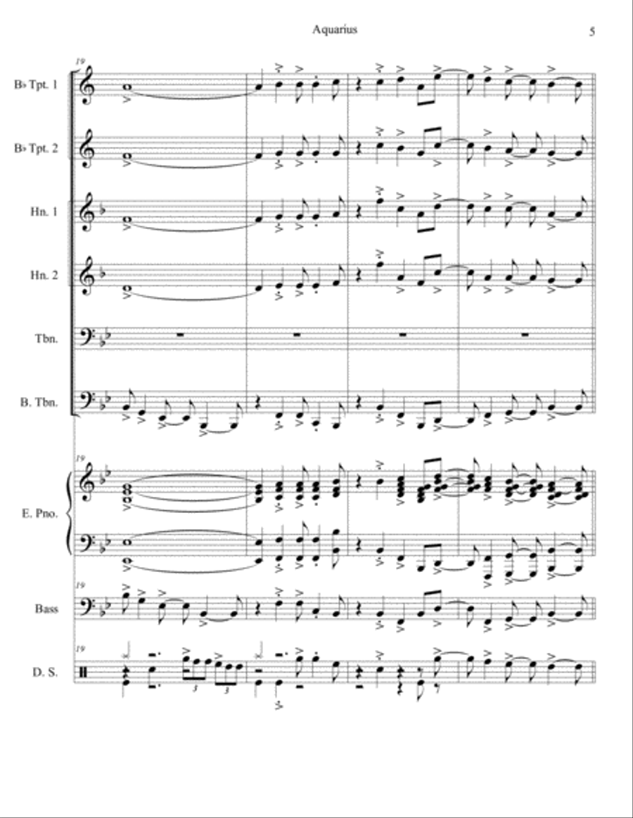 Aquarius Brass Ensemble scores gallery preview page 5