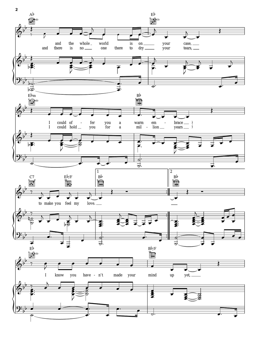 Make You Feel My Love Acoustic Guitar scores gallery preview page 2